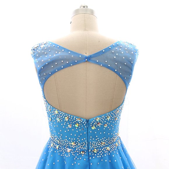 Short Tulle Blue Prom Homecoming Dress Party - Picture 7 of 7